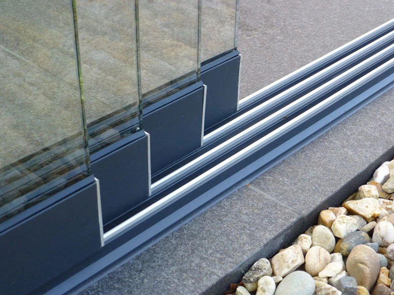 Glazen Schuifwand 5-delig 500 x 200 cm - 10 mm Glas - Afbeelding 5